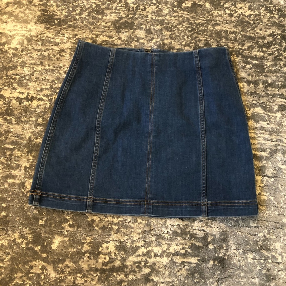 Dark denim jean skirt